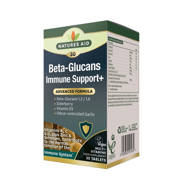 Natures Aid Beta Glucans Immune Support +  30 tabs